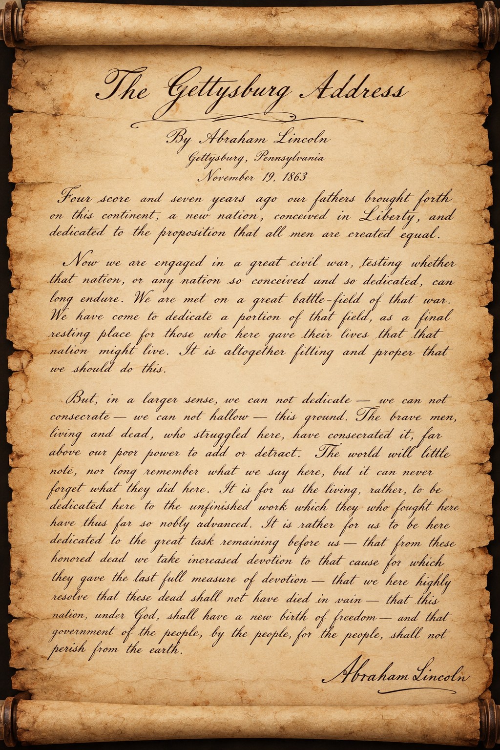 Opening image for The Gettysburg Address