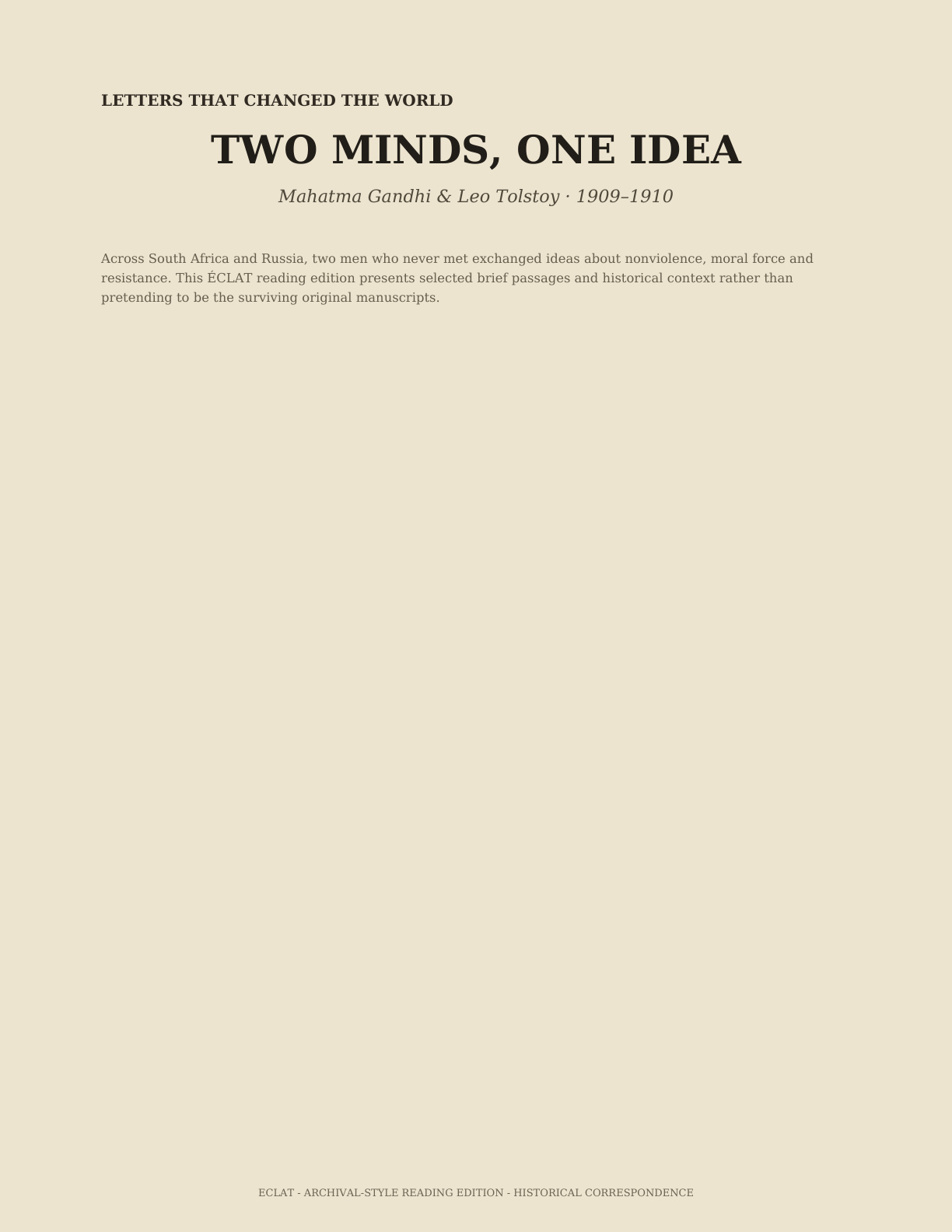 Opening image for Two Minds, One Idea